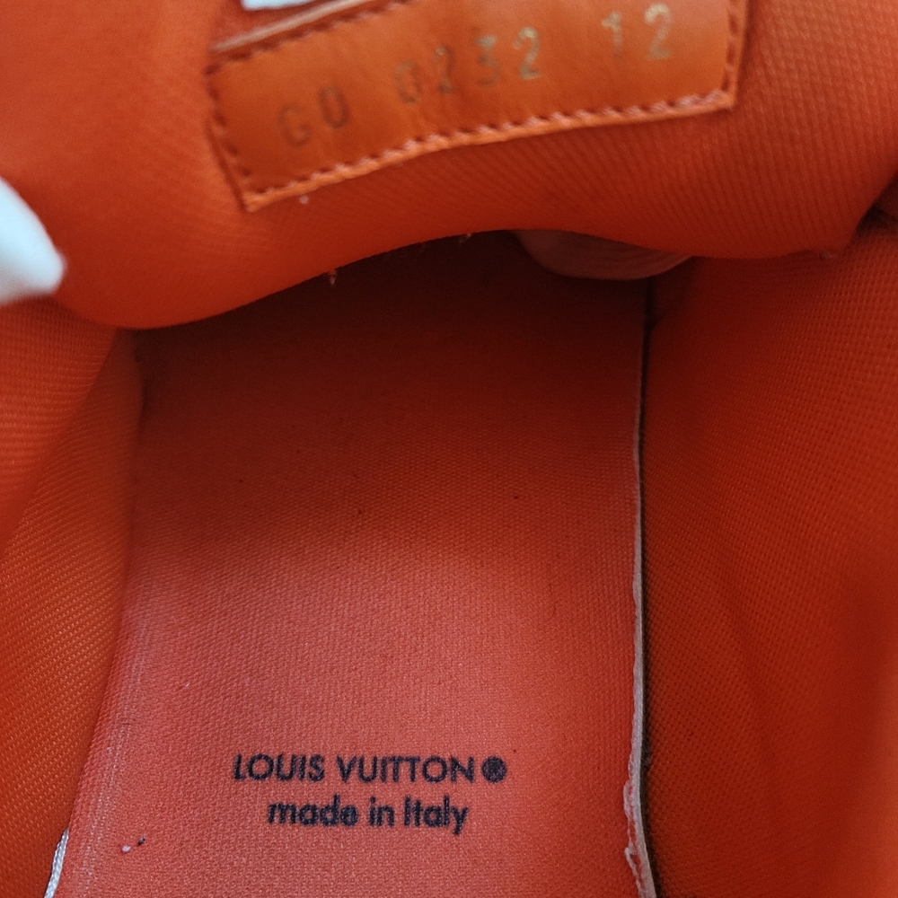 Authentic ORANGE Louis Vuitton Sneakers, Size:12 - Picture 4 of 4